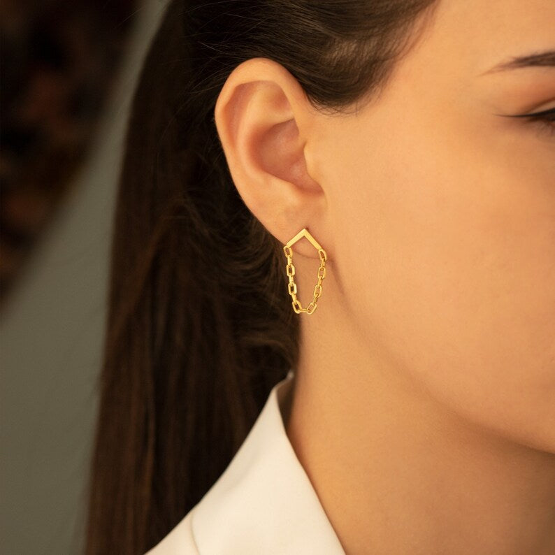 Chain Ear Jacket Earring