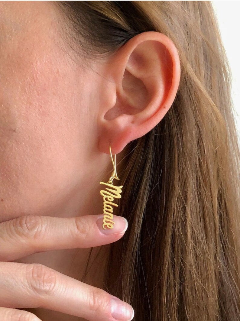 Dangling Name Earrings